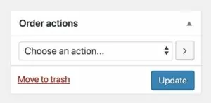 Woocommerce order actions metabox