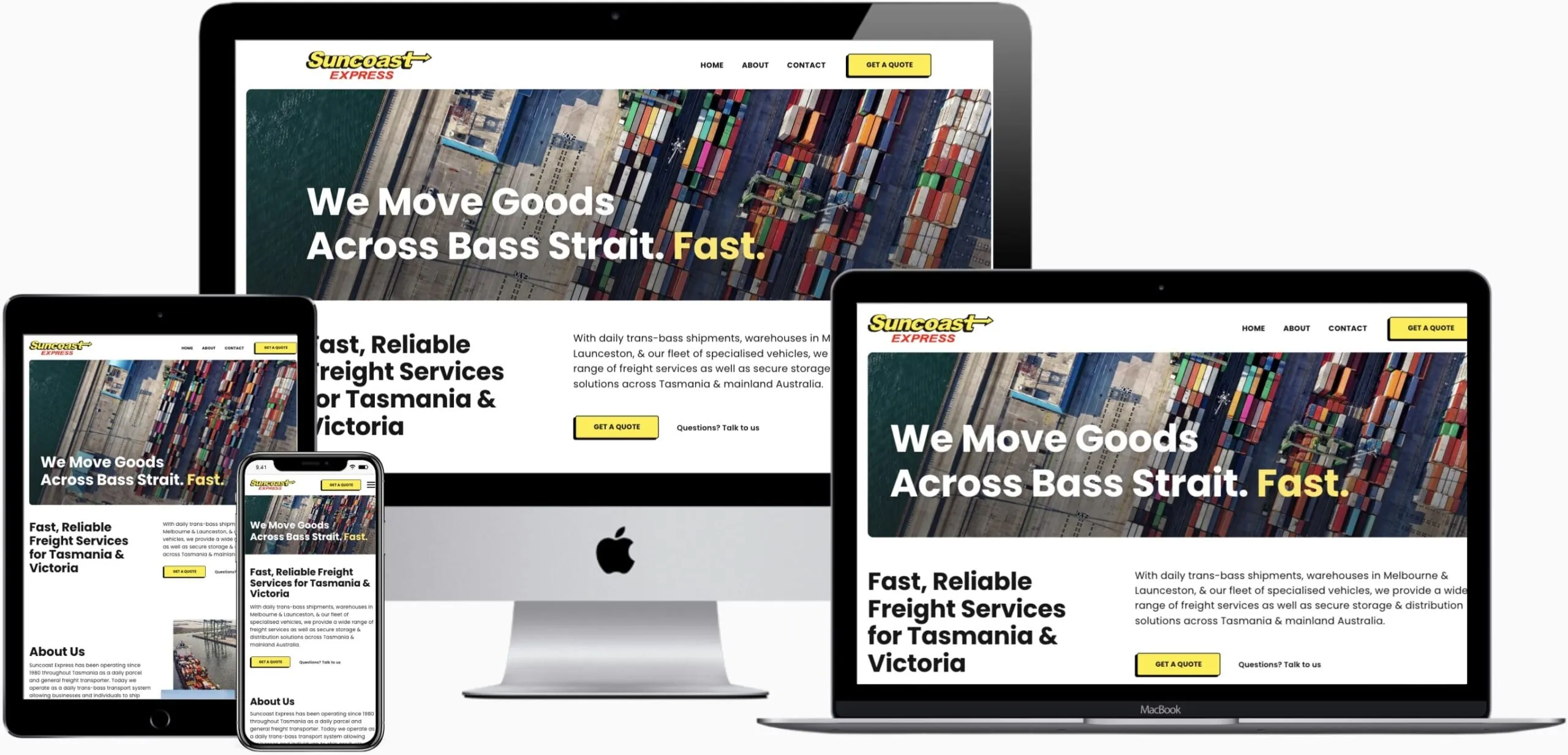 Suncoast Express shipping & transport website redesign